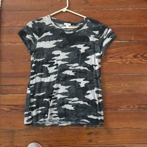 Short sleeve camo basic T-shirt